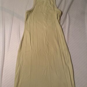 Old Navy Sleeveless Ribbed Midi Dress — Pale Yellow